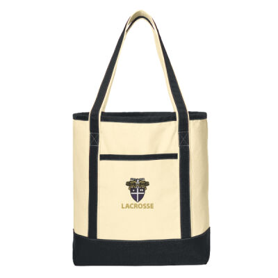 Embroidered CBA Lacrosse - Large Cotton Canvas Tote Thumbnail